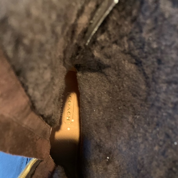 New brown COACH suede wedge ankle boots - Picture 5 of 6